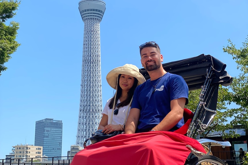 Laclan Pou and Ebony Tayer visiting Japan